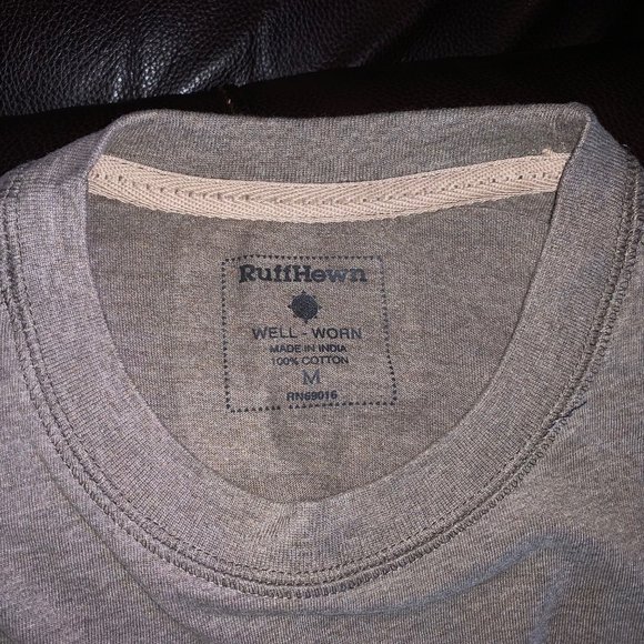 Mens M Ruff Hewn Long Sleeve Crewneck Tan Heather - Picture 4 of 7